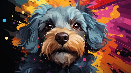 yorkshire terrier puppy - obrazy, fototapety, plakaty