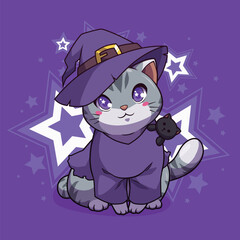 cute kitten in costumes spooky