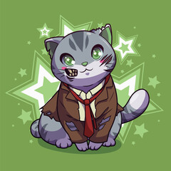 cute kitten in costumes spooky