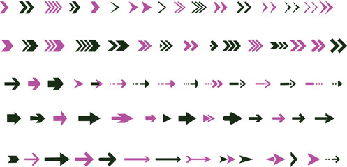 MODERN directional arrow sign icons set design