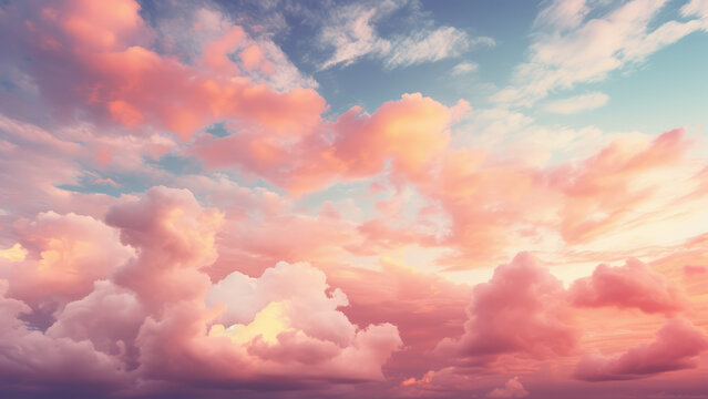 Tranquil Sunset with Dramatic Cloudscape and Afterglow, Beautiful Sky © S.Gvozd