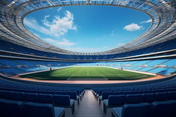 Virtual tour of an advanced stadium. Generative AI