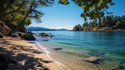 Views of beautiful white sand beaches and turquoise water