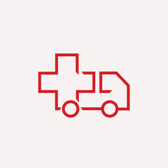 an ambulance with a medical cross for healthcare logo © John