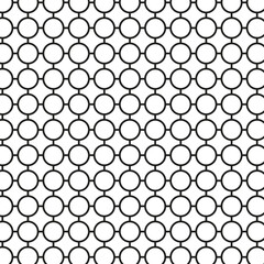 Cellular pattern with connected circles. Reticulated grid, mesh of circles. Vector illustration. EPS 10.