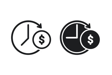 Money time symbol. Illustration vector