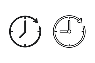 Reset time symbol. Illustration vector