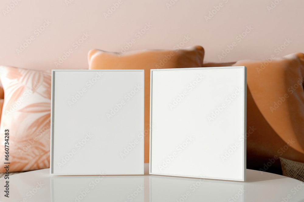 Poster white table with mirror on top. this versatile image can be used for various purposes.