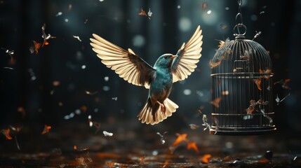 bird in flight - Powered by Adobe