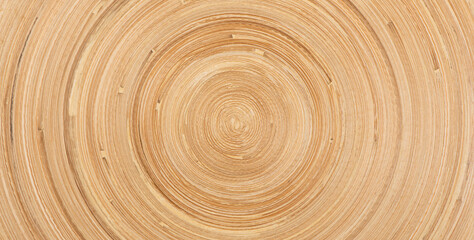 The abstract circular wooden bamboo texture background. - obrazy, fototapety, plakaty
