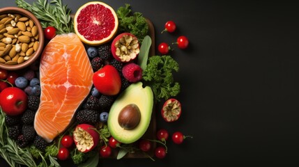 Fototapeta na wymiar salmon and vegetables