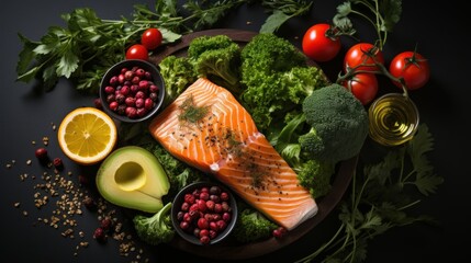 salmon and vegetables