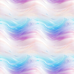 Obraz premium Pastel Dreamscape Waves. Seamless Repeatable Background.