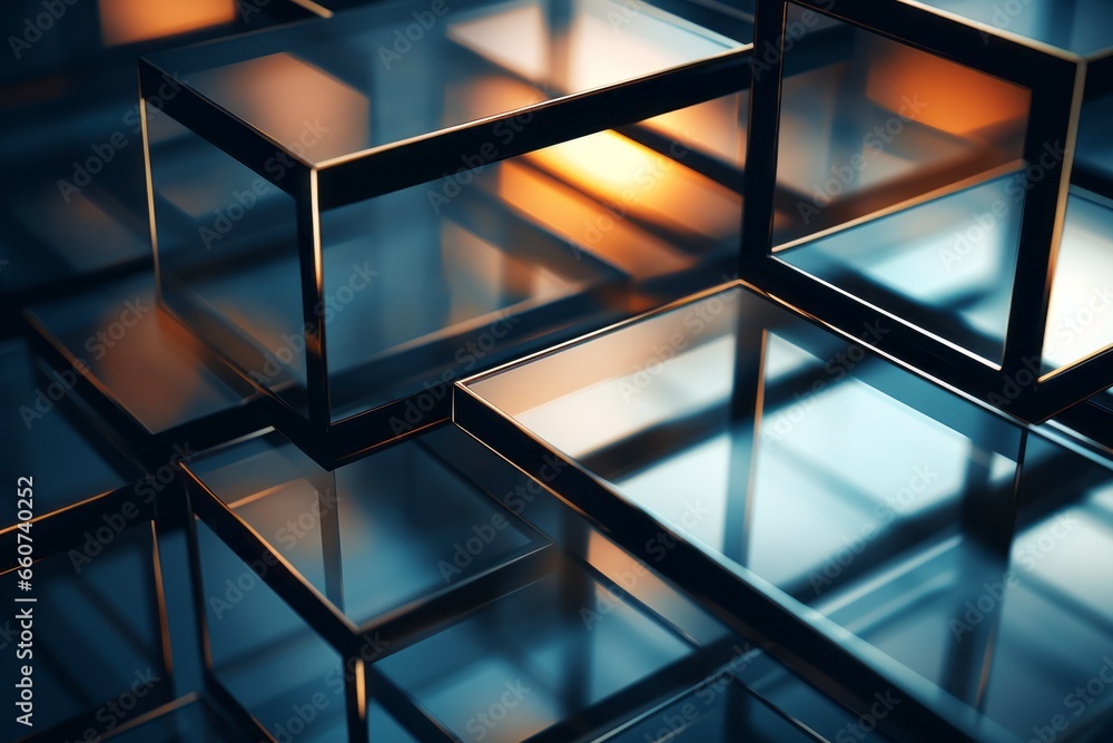 Poster abstract backdrop of modern glass and steel architecture. background with selective focus and copy s