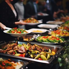 Obraz premium serving a lot of buffet food