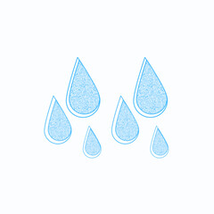 water drops set. Simple drop vector icon isolated on white background