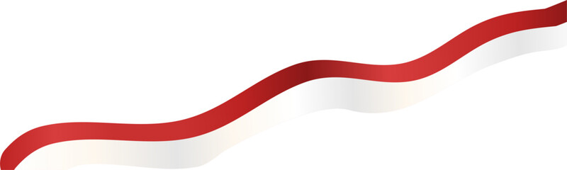 Red and white banner decoration