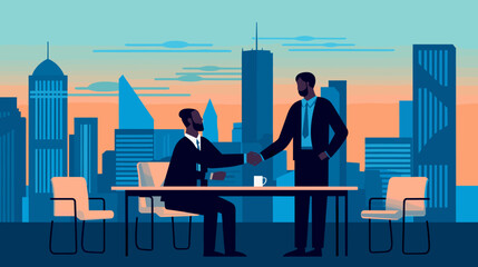 Concept vector illustration of business meeting.