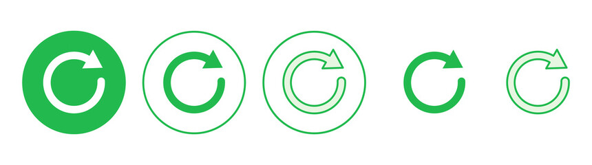 Refresh icon set. Reload icon vector. Update icon.