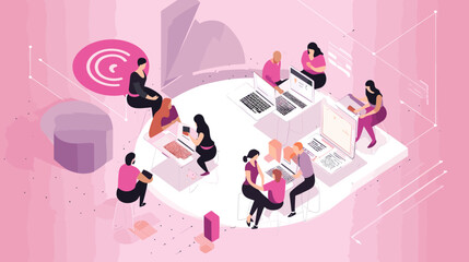Concept vector illustration of business meeting.