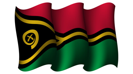 vanuatu waving flag design vector illustration