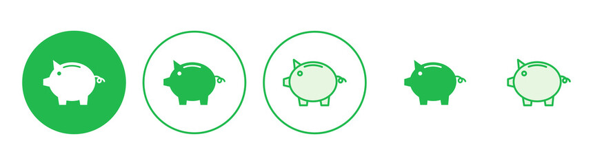 Piggy bank icon vector. piggy money icon - obrazy, fototapety, plakaty