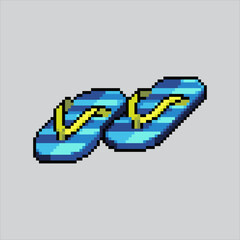 Pixel art illustration Sandals. Pixelated sandals. Sandals
icon pixelated for the pixel art game and icon for website and video game.
old school retro.