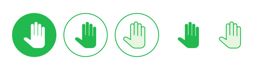 Obraz premium Hand icon set. hand vector icon, palm,click