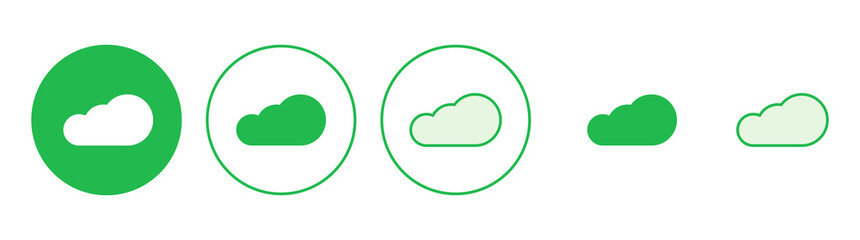 Cloud icon set. cloud vector icon