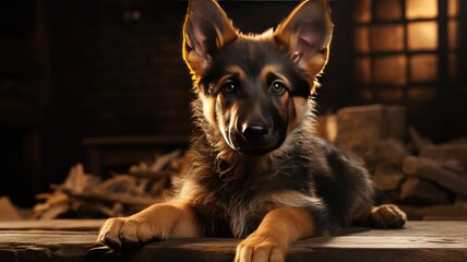 German Shepherd Dog - obrazy, fototapety, plakaty