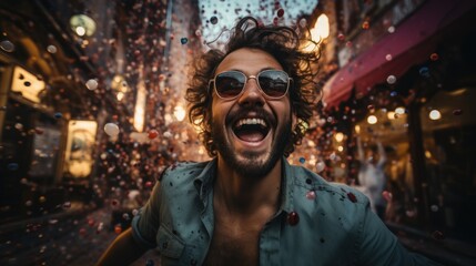 Obraz premium person in the night