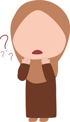 Faceless Muslim Girl Expression