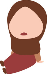 Faceless Muslim Girl Expression