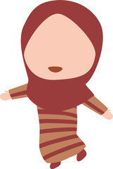 Faceless Muslim Girl Expression