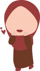 Faceless Muslim Girl Expression