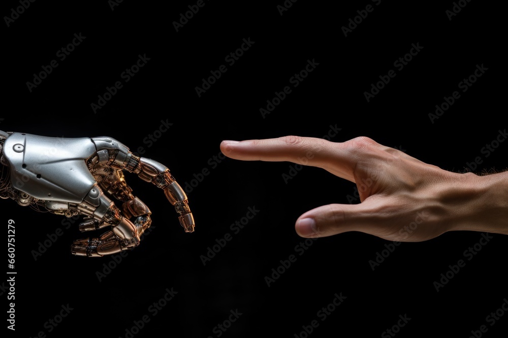 Poster artificial intelligence violates ai ethics .human and robot partner technology. generative ai