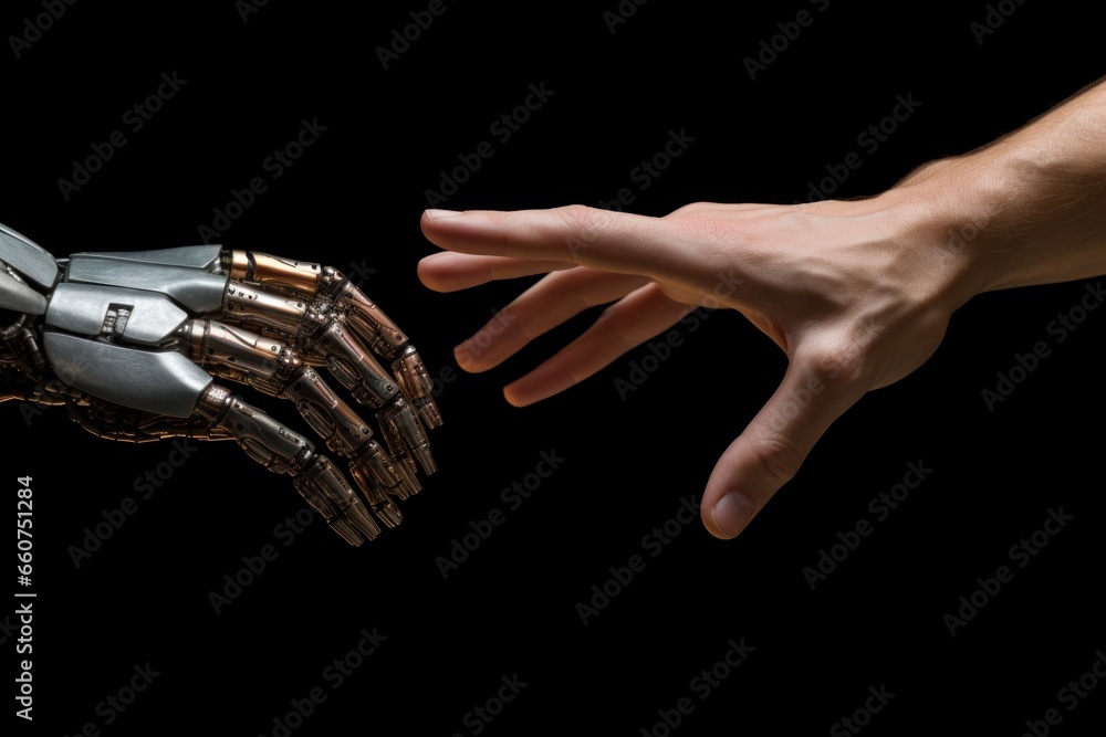Poster artificial intelligence violates ai ethics .human and robot partner technology. generative ai