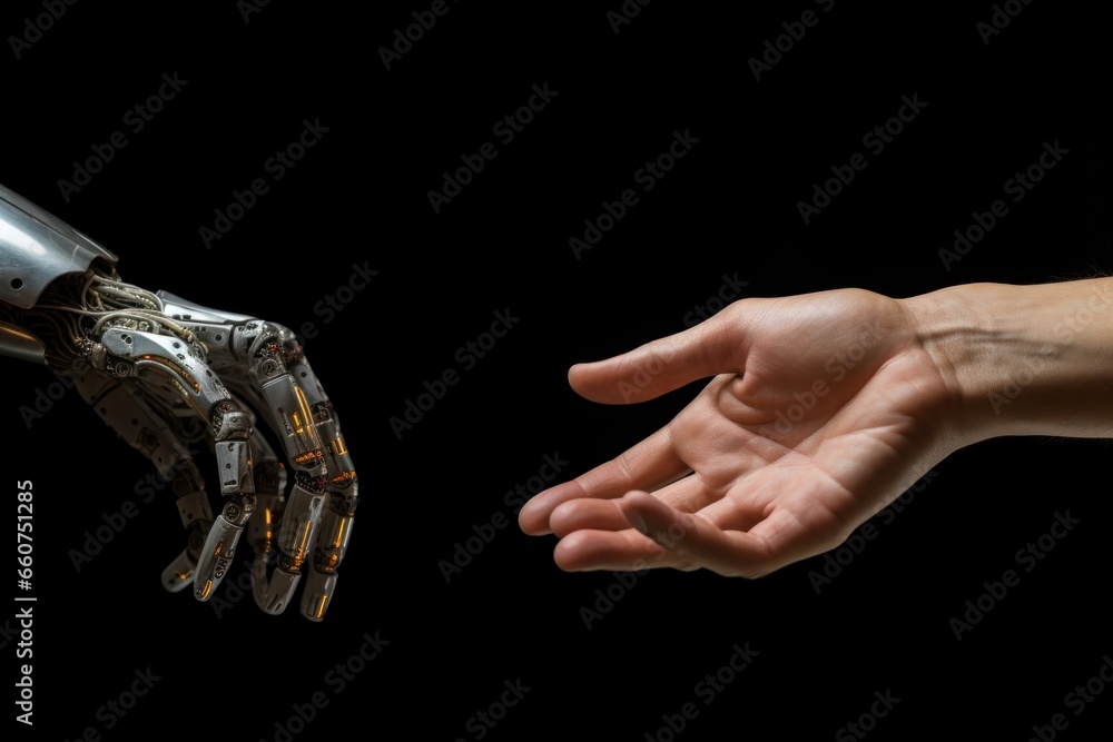 Poster artificial intelligence violates ai ethics .human and robot partner technology. generative ai