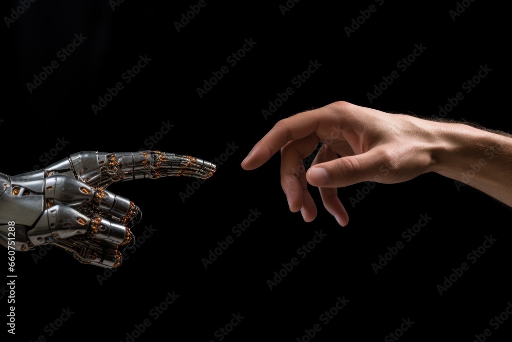 Poster artificial intelligence violates ai ethics .human and robot partner technology. generative ai