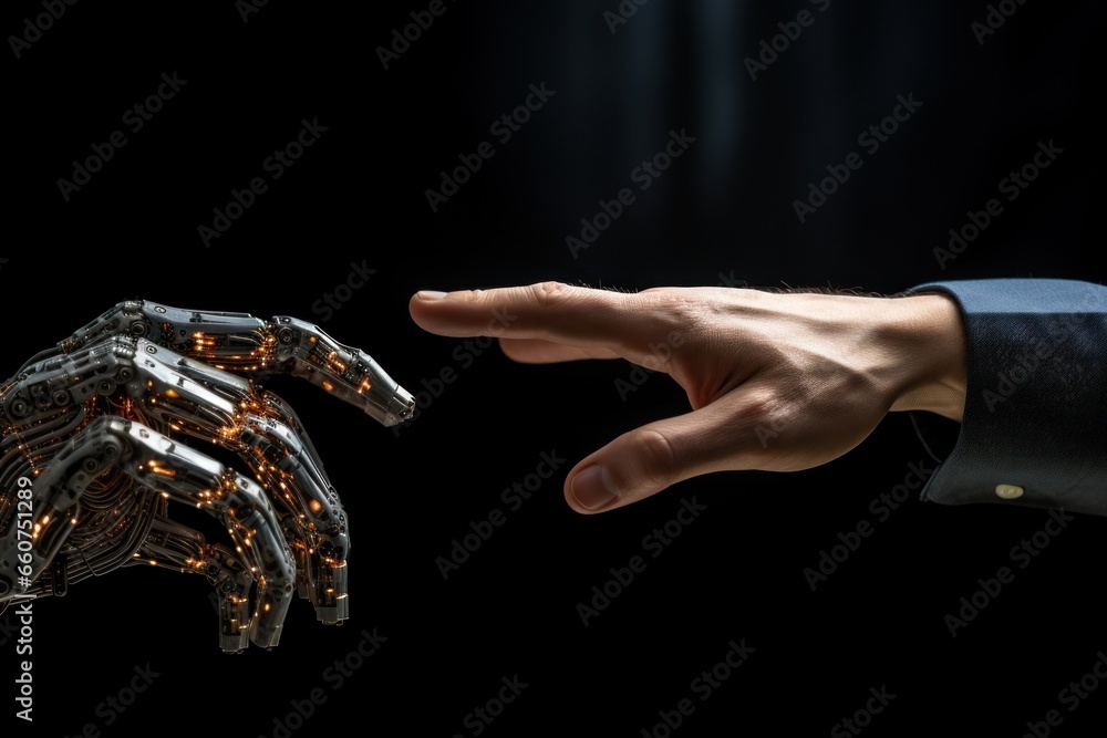 Poster artificial intelligence violates ai ethics .human and robot partner technology. generative ai