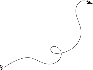 Airplane routes line