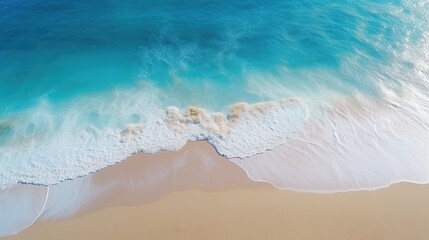 Fototapeta na wymiar Light wave, sea and sand beach, relaxing holiday retreat, wellness vacation concept
