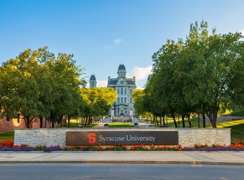 The Hall of Languages, built in 1873, was the first building built on the Syracuse University Campus.