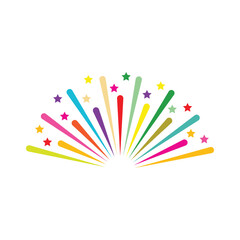 Firework logo vector icon