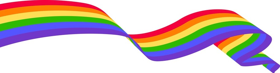 rainbow ribbon isolated shape