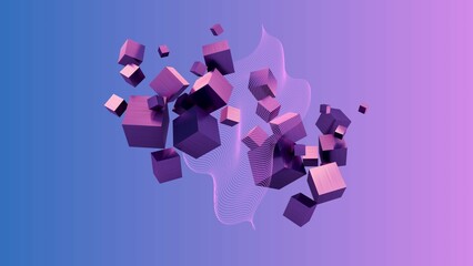creative cube design vector, cyber illustration, modern 3d  background