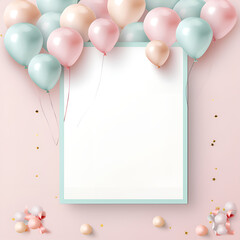 balloons and frame