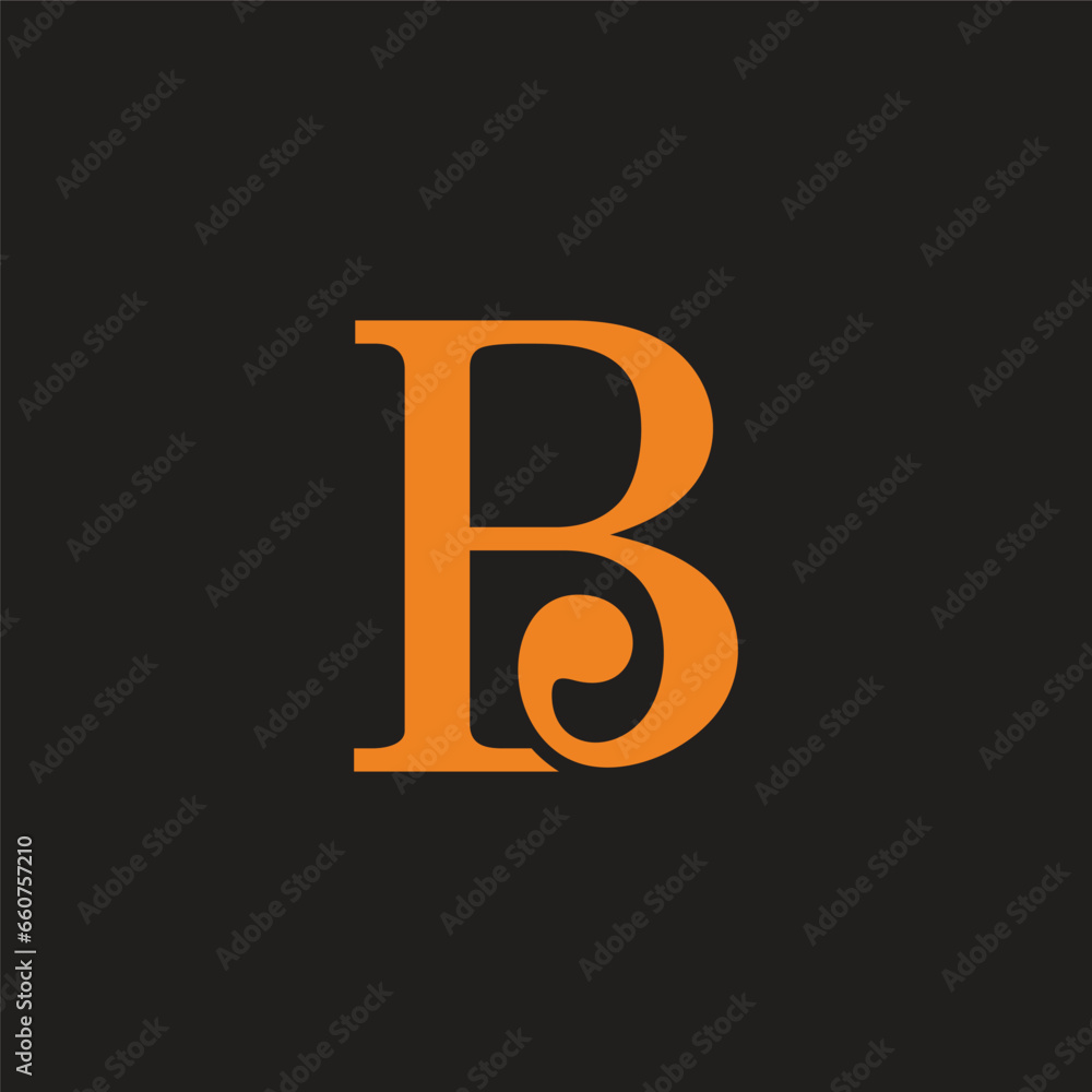 Poster letter pb loop link connect font logo vector