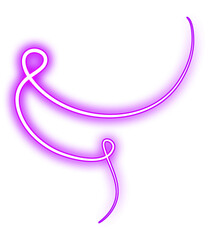 Obraz premium Purple Glowing Neon Swirl Light Design Element