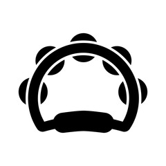 tambourine glyph icon illustration vector graphic. Simple element illustration vector graphic, suitable for app, websites, and presentations isolated on white background